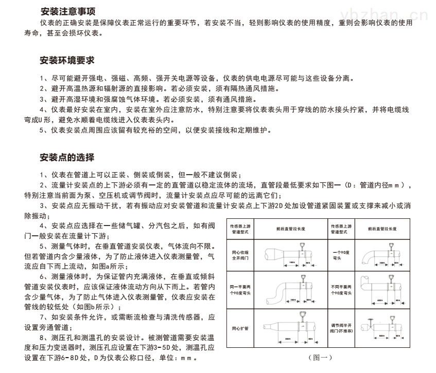 不锈钢型空气流量计安装环境要求 不锈钢型空气流量计安装环境要求